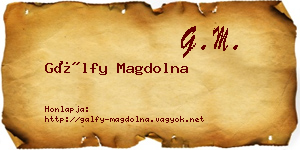 Gálfy Magdolna névjegykártya