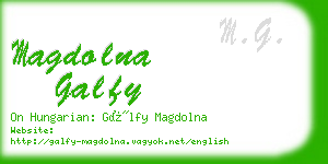 magdolna galfy business card